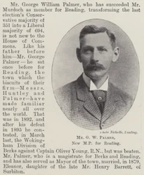 Mr G W Palmer, New MP for Reading