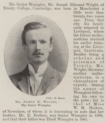 Mr Joseph E Wright, the Senior Wrangler