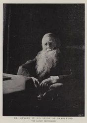 Mr Ruskin in his Study at Brantwood