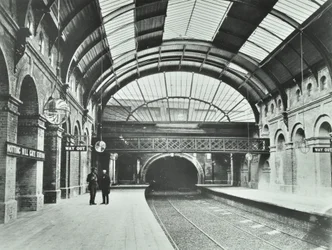 Notting Hill Gate Underground Station: View of Platforms and Track, 1868