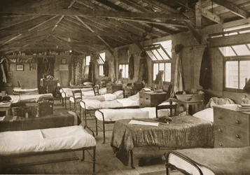 One of the Bedrooms, Donington Hall, illustration from German Prisoners in Great Britain