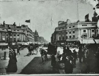 Oxford Circus, Westminster LB: looking east, 1895