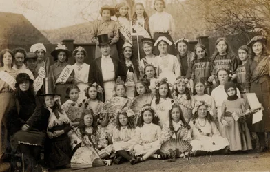 Portrait of a Group of Schoolgirls with Their Teachers Dressed in Costumes of the World