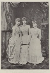 Princess Victoria Melita, Grand Duchess of Hesse-Darmstadt, and her Sisters, the Crown Princess of Romania and Princess Alexandra of Saxe-Coburg-Gotha