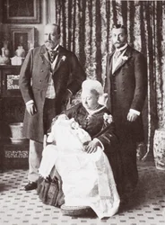 Queen Victoria Holding King Edward VIII at his Christening on July 16th, 1894