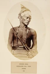 Rengma Naga, Marauding Hill Tribe, Assam, from The People of India, by J. Forbes Watson, published 1868