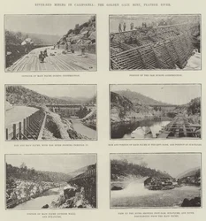 River-Bed Mining in California, the Golden Gate Mine, Feather River