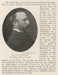 Sir Joseph Dimsdale, Lord Mayor-Elect of London