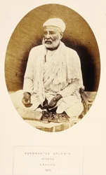 Suroosatee Brahmin, Hindoo, Lahore, from The People of India, by J. Forbes Watson, published 1868