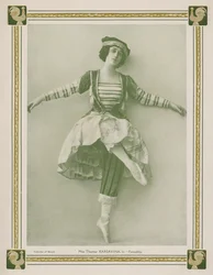 Tamara Karsavina, Russian Prima Ballerina, in a Ballets Russes Production of Igor Stravinsky