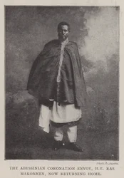 The Abyssinian Coronation Envoy, HE Ras Makonnen, now returning Home, 1902