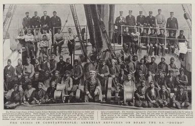 The Crisis in Constantinople, Armenian Refugees on Board the SS Douro