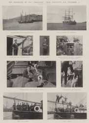 The Departure of the Discovery from Lyttelton, New Zealand, 21 December