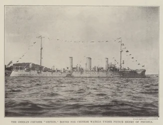 The German Cruiser Gefion, Bound for Chinese Waters Under Prince Henry of Prussia
