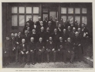 The Irish Taxation Question, Leaders of the Meeting at the Mansion House, Dublin