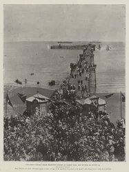 The Kings Cruise, Their Majesties landing at Ramsey Pier, Isle of Man, on 25 August