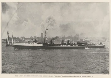 The Latest Torpedo-Boat Destroyer Mishap, HMS Wizard, Damaged off Portsmouth on 5 December