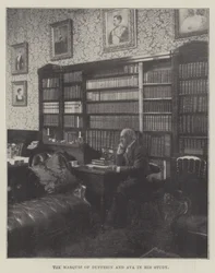The Marquis of Dufferin and Ava in his Study
