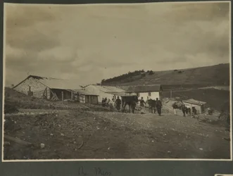 The Mess, probably at the Sound Ranging training station set up in Vosges, 1915
