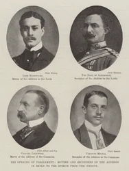 The Opening of Parliament, Movers and Seconders of the Address in Reply to the Speech from the Throne