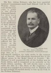 The Reverend Adrian Hofmeyr, Assistant Commissioner, Western Transvaal