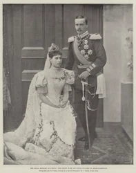 The Royal Wedding at Coburg, the Grand Duke and Grand Duchess of Hesse-Darmstadt