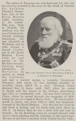 The late General Sir A Stransham, RMLI, a Survivor of Navarino