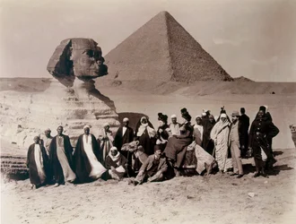 Tourists Visiting the Sphinx at Giza