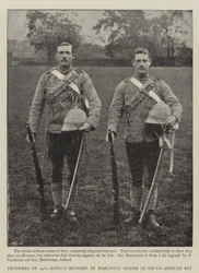 Troopers of 14th (Kings) Hussars in Marching Order in South African Kit