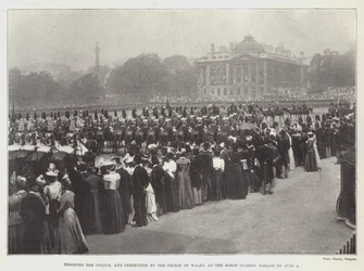 Trooping the Colour, and Inspection by the Prince of Wales, at the Horse Guards Parade on 3 June
