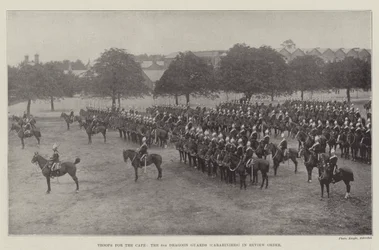 Troops for the Cape, the 6th Dragoon Guards (Carabiniers) in Review Order