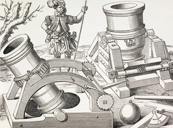 16th Century Mortars on Moveable Carriages, c.1880