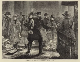 A February Thaw - Broadway, New York