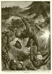 A Few Percussion Common Shell, Passing through the Loose Earth, Exploded in the Pit