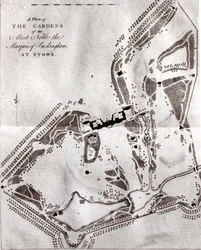 A Plan of the Gardens of the Most Noble Marquis of Buckingham at Stowe, from the Visitors Guide Book, published in 1797