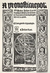 A Prognostication, by Jasper Laet, printed by R. Bankes