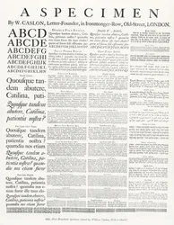 A Specimen by W.Caslon