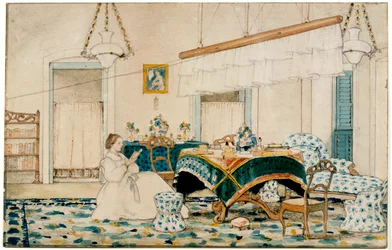 A Woman Reading under a Punkah