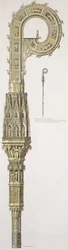 A Geometrical Elevation of the Crozier of William of Wykeham (c.1320-1404) Published 1785