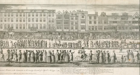 A geometrical view of the grand procession of the Scald Miserable Masons, Somerset House, London