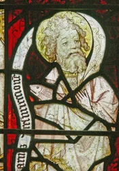 A north window depicting St Simon