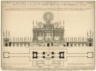 A Plan and Elevation of the Royal Fireworks to Be Performed in St James