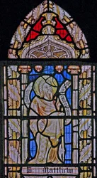 A south window depicting St Matthew