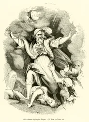 Aaron staying the Plague, B West, Numbers xvi