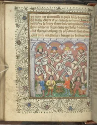 The Alchemists Geber, Arnold of Villanova, Rhasis and Hermes Trismegistus, from 