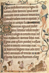 Stacking Sheaves of Corn, from the Luttrell Psalter