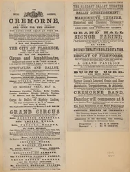 Advert for Cremorne Gardens, London