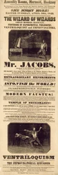 Advert for Mr Jacobs, magician and ventriloquist