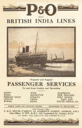 Advertisement for P and O and British India Lines (colour litho)