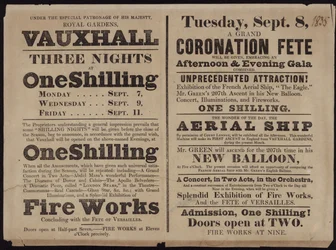 Advertisement for the Royal Gardens